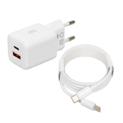 IBOX UNIVERSAL CHARGER C-42 GAN PD33W USB A+C WHITE