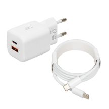 IBOX UNIVERSAL CHARGER C-42 GAN PD33W USB A+C WHITE