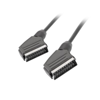Lanberg cable CA-EUEU-10CC-0018-BK (SCART M - SCART M; 1.8m; black)