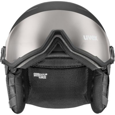 3. UVEX Wanted Visor pro V Ski Helmet, Matte Black