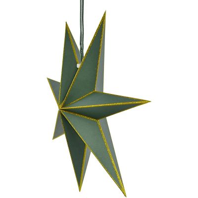 3. GREEN PAPER STAR DECORATION 60 CM SASKA GIFT & DECOR