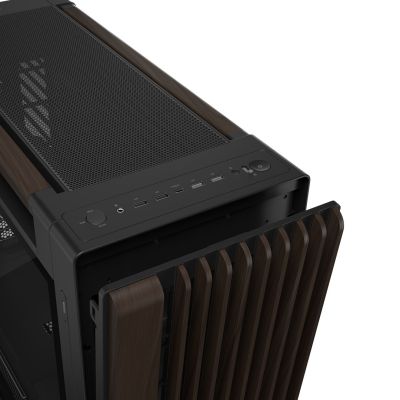 37. ASUS ProArt PA602 Wood Edition Modern Black - Tempered Glass Panel Midi Tower Black, Wood