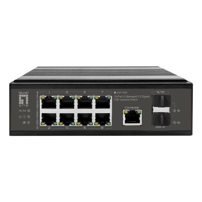 LevelOne IGP-1091 Managed L3 2.5G Ethernet (100/1000/2500) Supports PoE Desktop/Wall Mount Black