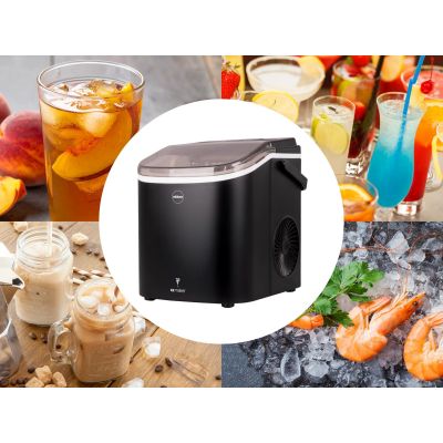 11. ELDOM ICE MAKER KS230 ICELIA 165W, BLACK, 12 KG ICE/24H; 9 ICE CUBES AT A TIME EVERY 6 – 12 MIN