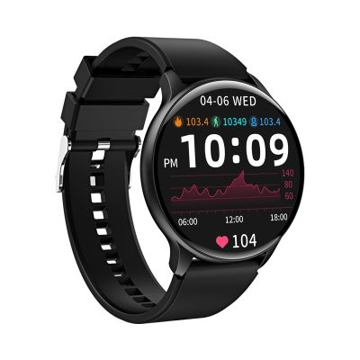 4. VELTORI VT160-1 Smartwatch Black Silicone Strap