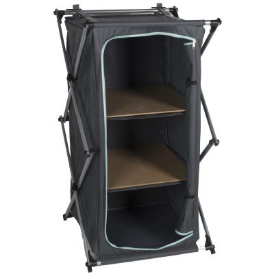 2. FOLDABLE TRAVEL CABINET WITH 3 SHELVES 49x53x95CM CAMP ACTIVE