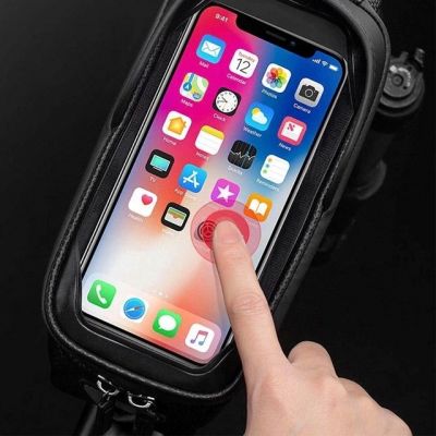 11. Rockbros B68-1 frame-mounted bicycle bag with phone pocket, 1.7l, black