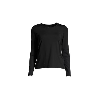 CASALL Essential Mesh Detail Long Sleeve T-shirt black