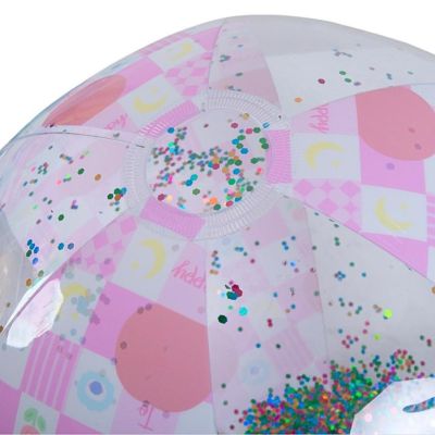 2. INFLATABLE BEACH BALL 50CM PINK GLITTER 53197