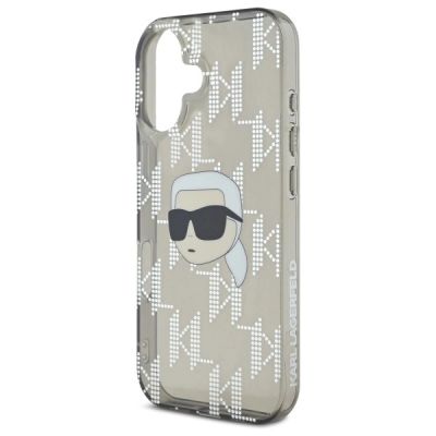 6. Karl Lagerfeld IML Karl Head Electroplated iPhone 16 Case - Black