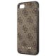 6. Guess 4G Metal Gold Logo Case for iPhone SE 2022 / 2020 / 7 / 8 - Brown