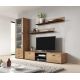 10. Shelf 125cm (2 pcs) SOHO lefkas oak + black