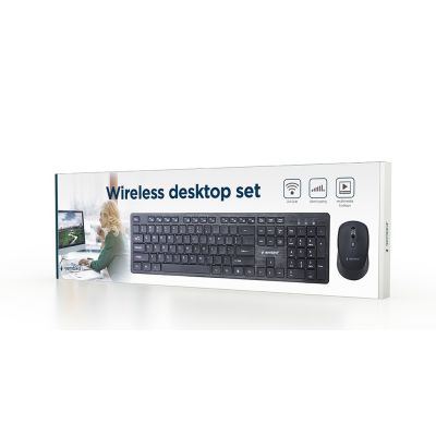 3. GEMBIRD WIRELESS KEYBOARD AND MOUSE SET, US LAYOUT, BLACK