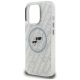 6. Karl Lagerfeld IML Glitter Karl & Choupette Heads Logo MagSafe Case for iPhone 16 Pro Max - Gray