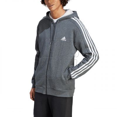 3. adidas Essentials Fleece 3-Stripes Full-Zip M Sweatshirt IJ6480