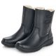 4. Rieker Z7172-00 Waterproof Leather Women's Comfortable Black Ankle Boots