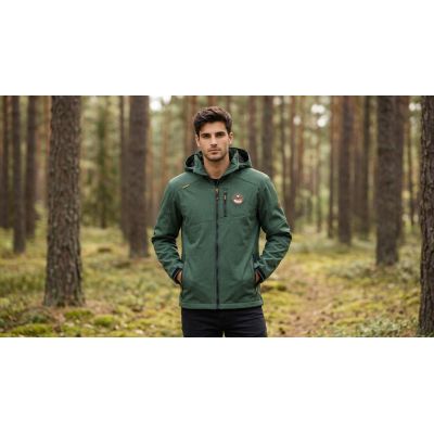 4. Men’s Softshell Jacket Geographical Norway TOLYMPIA GREEN DB MEN 009 (WZ8535H/GN-GREEN)