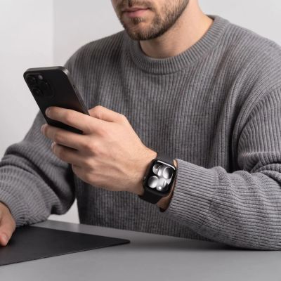 4. Tech-Protect Silicone Strap for Apple Watch 44 / 45 / 46 / 49 mm - Black