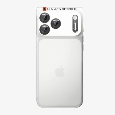2. Spigen Optik Pro XL Glas.tR EZ Fit Tempered Glass Camera Screen Protector for iPhone 18 Pro - Dark Gray