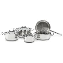 ELLE Home ECCS200409A steel cookware set, 9 pieces