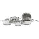 ELLE Home ECCS200409A steel cookware set, 9 pieces