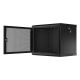 5. WALL-HUNG RACK CABINET 19" 9U 600X450 BLACK PERFORATED DOOR LANBERG (FLAT PACK)