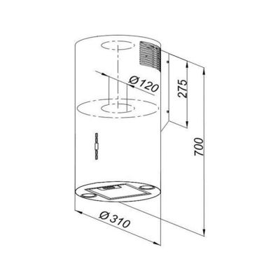 5. MAAN Elba WPB 731 Gloss Copper Cooker Hood