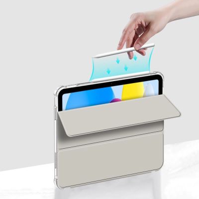 4. Tech-Protect SC Pen Hybrid Case for iPad 10 / 2022 - Gray - Transparent