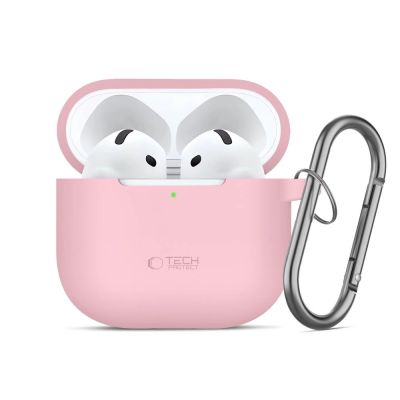 8. Tech-Protect Silicone Hook Case for AirPods 4 - Pink