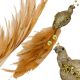 11. DECORATIVE BIRD ON CLIP 38CM GOLD
