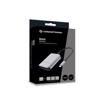 5. Conceptronic BIAN09G USB 3.2 Gen 2 Type-C Card Reader Gray