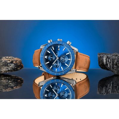 5. Men's Watch Giewont Chronograph Sapphire Brown Blue GW8720-A2