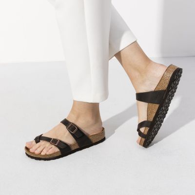 3. Birkenstock Mayari Habana Narrow Women's Flip-Flops, Nubuck Leather, Brown (0171323)