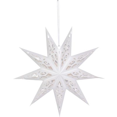 2. PAPER DECORATION STAR 45CM 9 ARMS WHITE