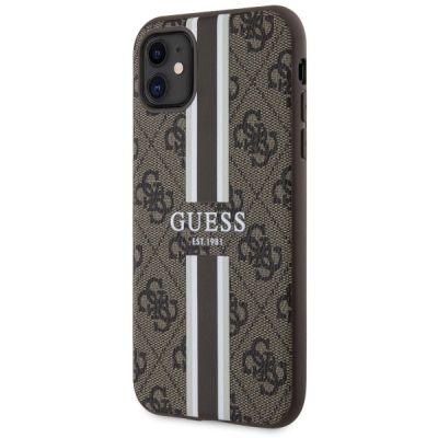 2. Guess GUHMN61P4RPSW iPhone 11 / Xr brown/brown hardcase 4G Printed Stripes MagSafe
