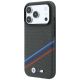 2. BMW M Quadrille Kevlar Print Tricolor Lines & Metal Logo MagSafe Case for iPhone 18 Pro Max / 17 Pro Max - Dark Gray