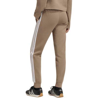 3. Women's adidas Essentials 3-Stripes Fleece Slim Pants Beige KF8317