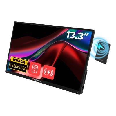 Verbatim 32087 Portable TV / Monitor Portable Monitor Black 33.8 cm (13.3") 1920 x 1200 px