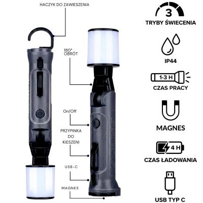 17. GRUNDIG LED TOURIST FLASHLIGHT 1200mAh