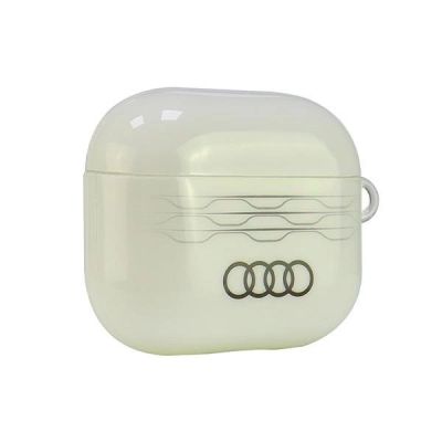 4. Audi IML Geometric Pattern AirPods 3 Case - White