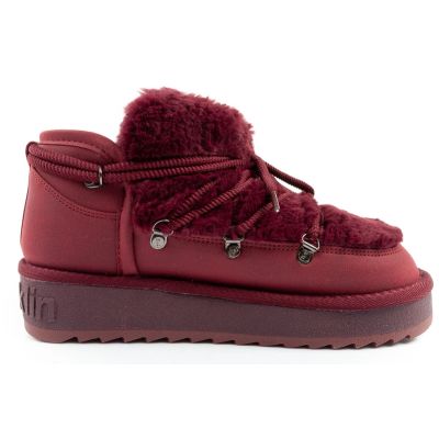 4. D.Franklin women's winter snow boots, fashionable fur lining, burgundy