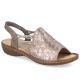 Comfortable women's slip-on sandals in beige Rieker 608D1-60