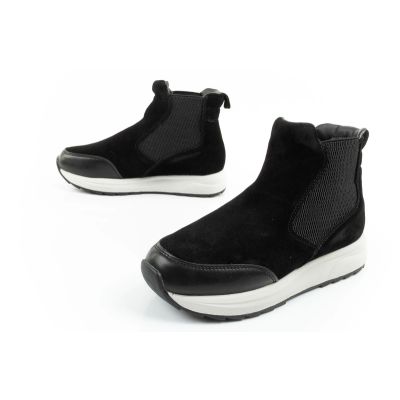 8. Scholl Beverly Bootie Women's Leather Ankle Boots Black