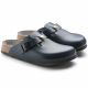 7. Women's Birkenstock Boston ESD Blue clogs natural leather narrow slippers (0061388)