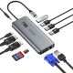2. Choetech multifunctional HUB with display 12in1 USB-C to USB-C / USB-A / HDMI / VGA / AUX / SD / TF gray (HUB-M26)