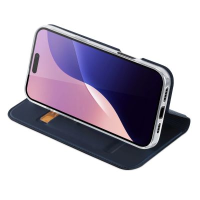 6. Dux Ducis Skin Pro iPhone 16 Pro Max Case with Flip and Card Slot - Blue