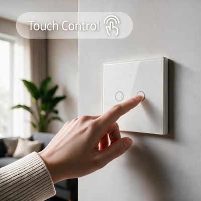 3. QOLTEC LIGHT ON/OFF SWITCH | TOUCH 2-CHANNEL | WI-FI | TIMER | TUYA | WHITE