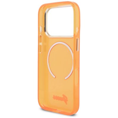 7. Guess IML Script Metal MagSafe Case for iPhone 17 Pro - Orange