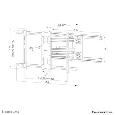 25. Neomounts WL40S-850BL18 TV mount 2.18 m (86") Black