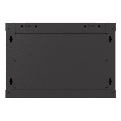 3. Wall-mounted installation rack cabinet 19" 6U 540x350 black glass door LANBERG (Flat Pack)